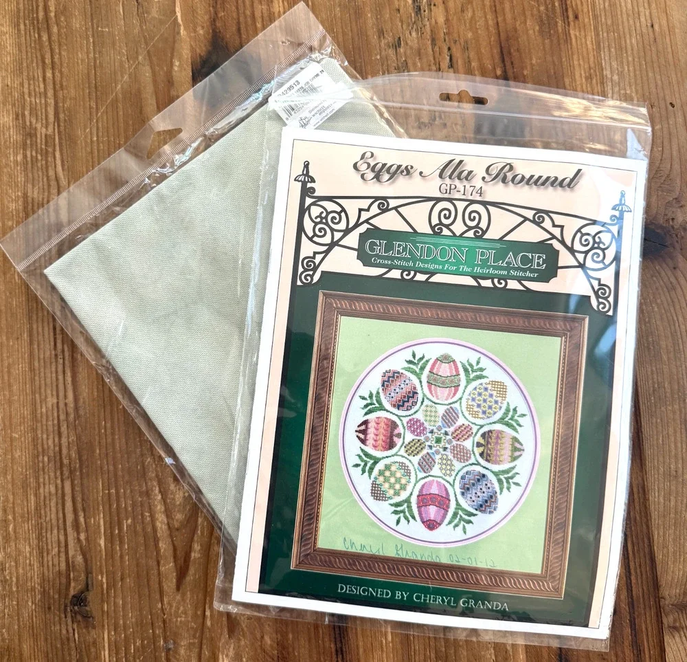 Glendon Place Eggs Ala Round Cross Stitch Pattern & Fabric GP-174 No Floss NIP